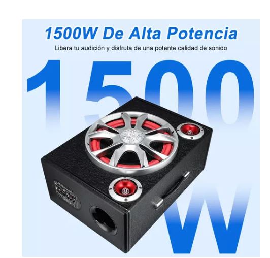 Foto 3 pulgar | Subwoofer Amplificado Para Auto 12'' Bajo Bocinas 1500w