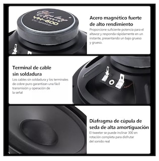 Foto 4 | Juego Bocinas Carro 6.5 Pulgadas 600w Speakers