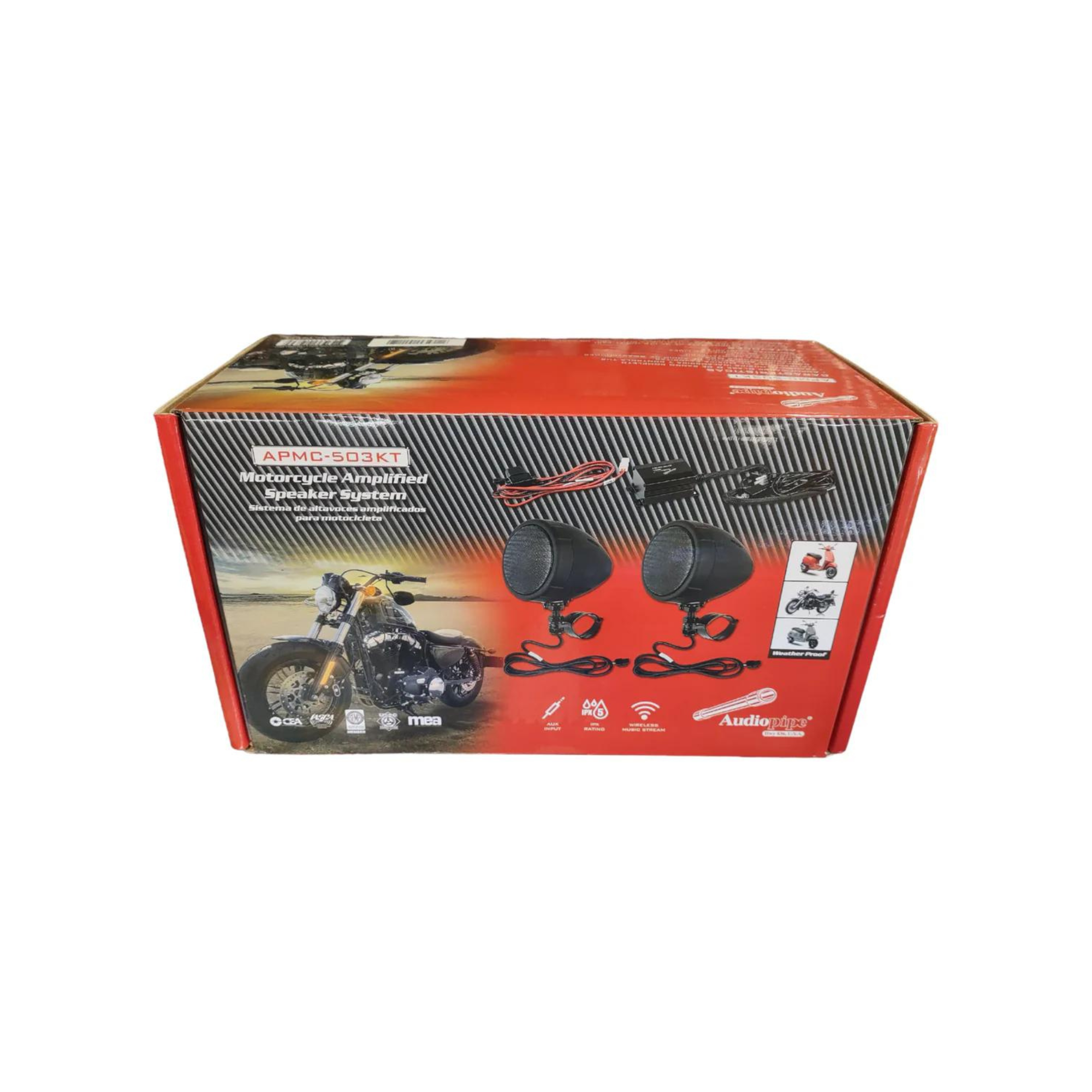 Foto 5 pulgar | Bocinas para Moto Audiopipe APMC503KT IPX5 a Prueba de Agua
