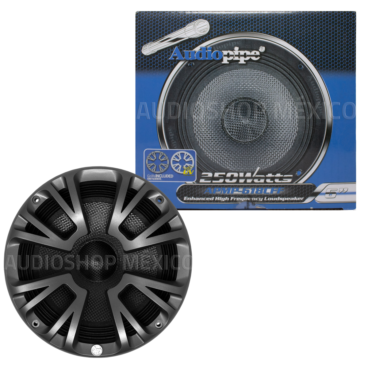 Foto 7 | Medio Rango 6 Pulgadas Marino Audiopipe Apmp618cff 250 Watts