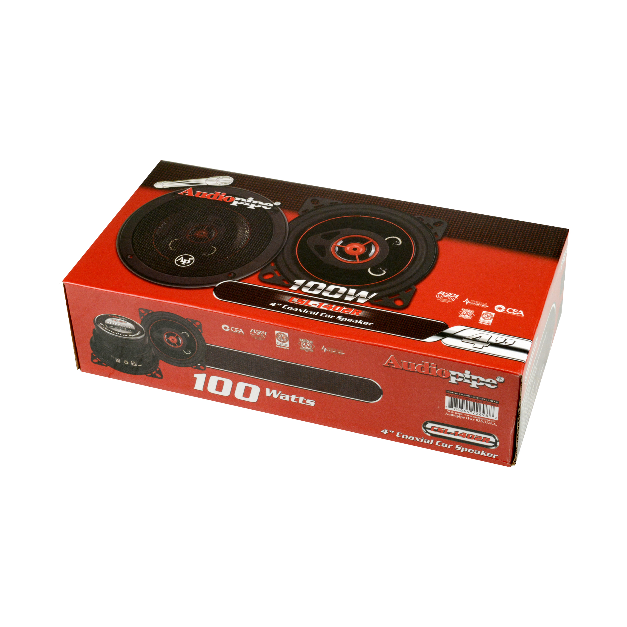 Foto 5 pulgar | Bocinas Coaxiales Audiopipe de 4" 100 W Negro