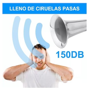 Foto 4 | Bocina De Aire Bimetálica Para Bocina De Doble Tubo 150db Plata/negro