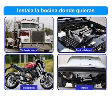 Foto 2 | Bocina De Aire Bimetálica Para Bocina De Doble Tubo 150db Plata/negro