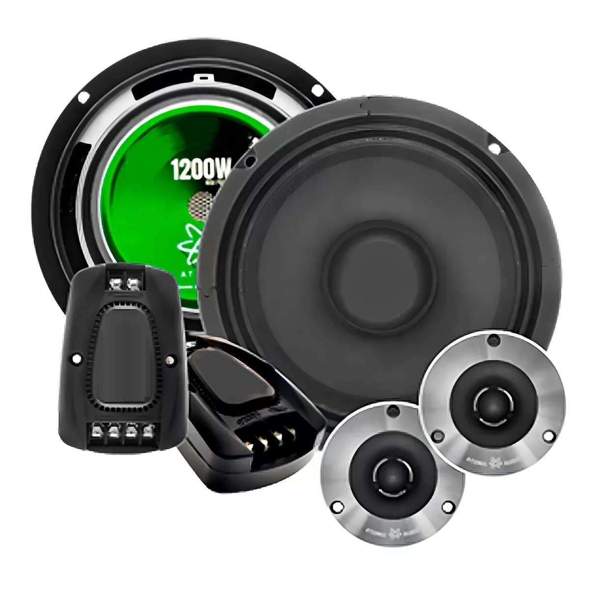 Set De Medios Profesional 1200w 6.5 Eo Safe Imports Esi-16144 Negro $2,105
