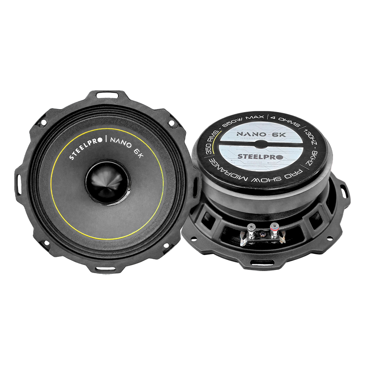 Foto 1 | Par de Medio Rango Nano 6.5 Pulgadas Open Show Alto SPL Steelpro