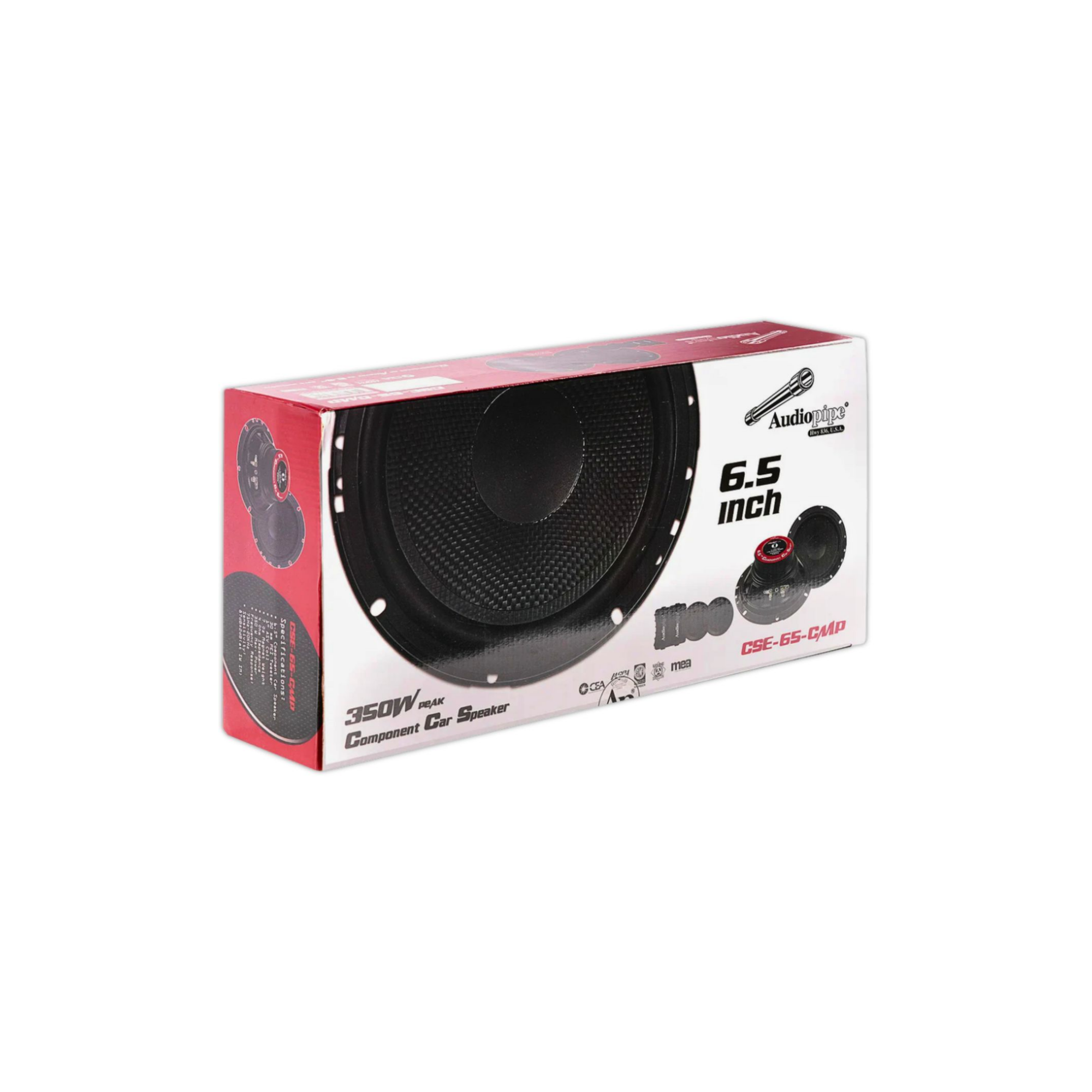 Foto 9 pulgar | Set De Medios 6.5 Audiopipe Cse-65-cmp 350w Fibra Carbono