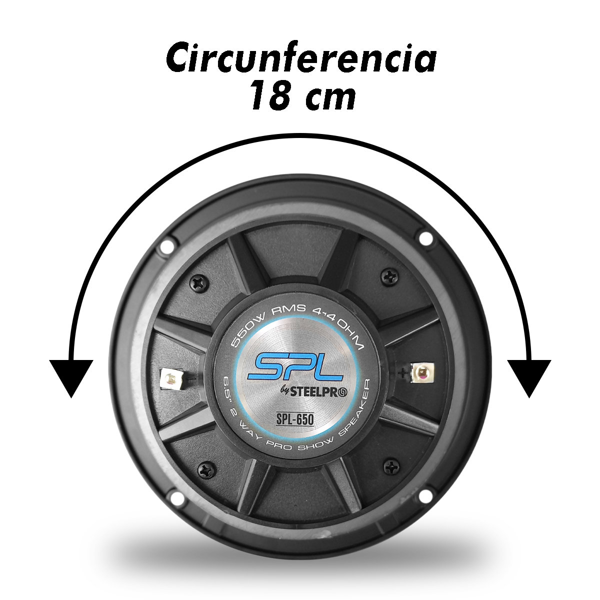 Foto 3 pulgar | Bocina Coaxial 6.5 Potencia Max 1100w By Steelpro Color Negro Con Azul