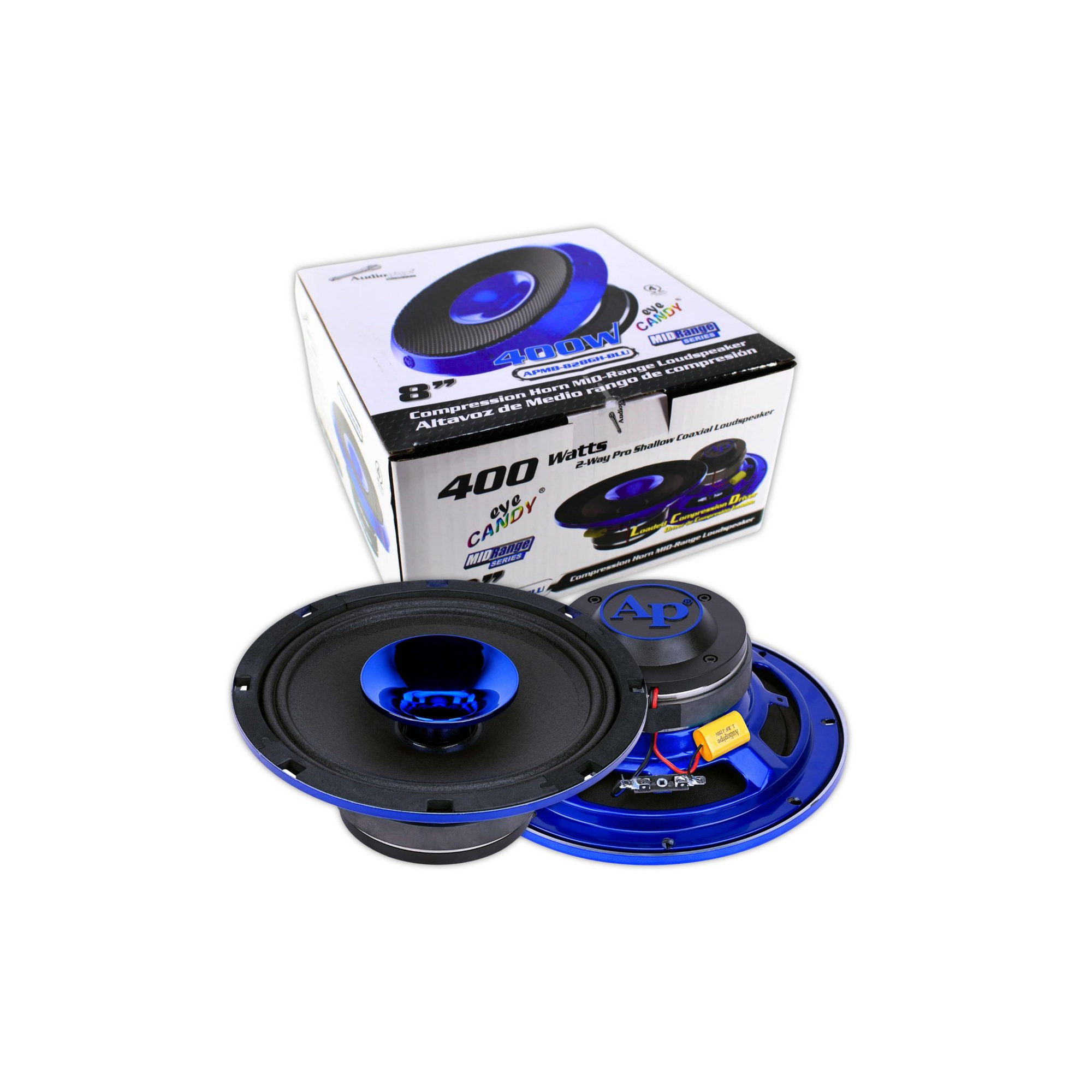 Foto 9 pulgar | Bocina Medio Rango Audiopipe Apmb-828gh-blu 8 Plg 400w Azul