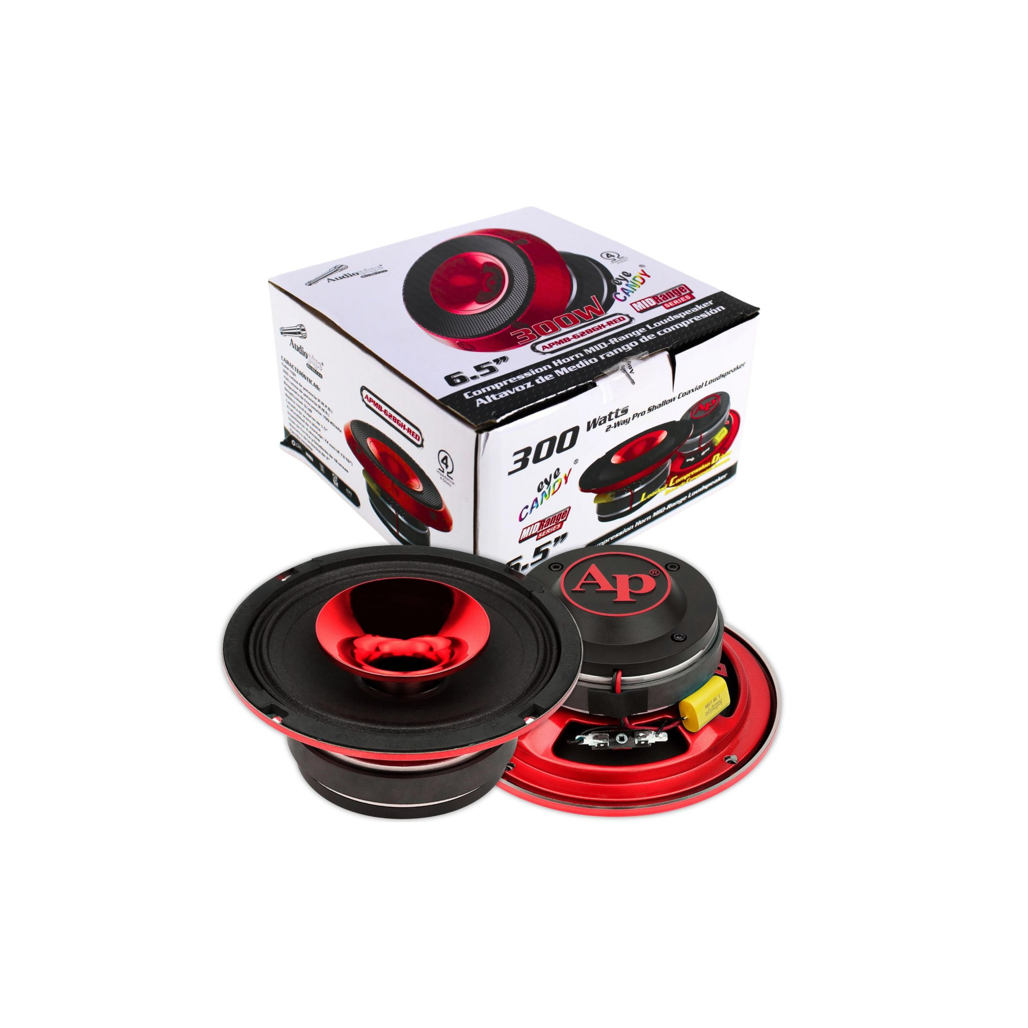 Foto 9 pulgar | Bocina Medio Rango Audiopipe Apmb-628gh-red 6.5 Plg 300w