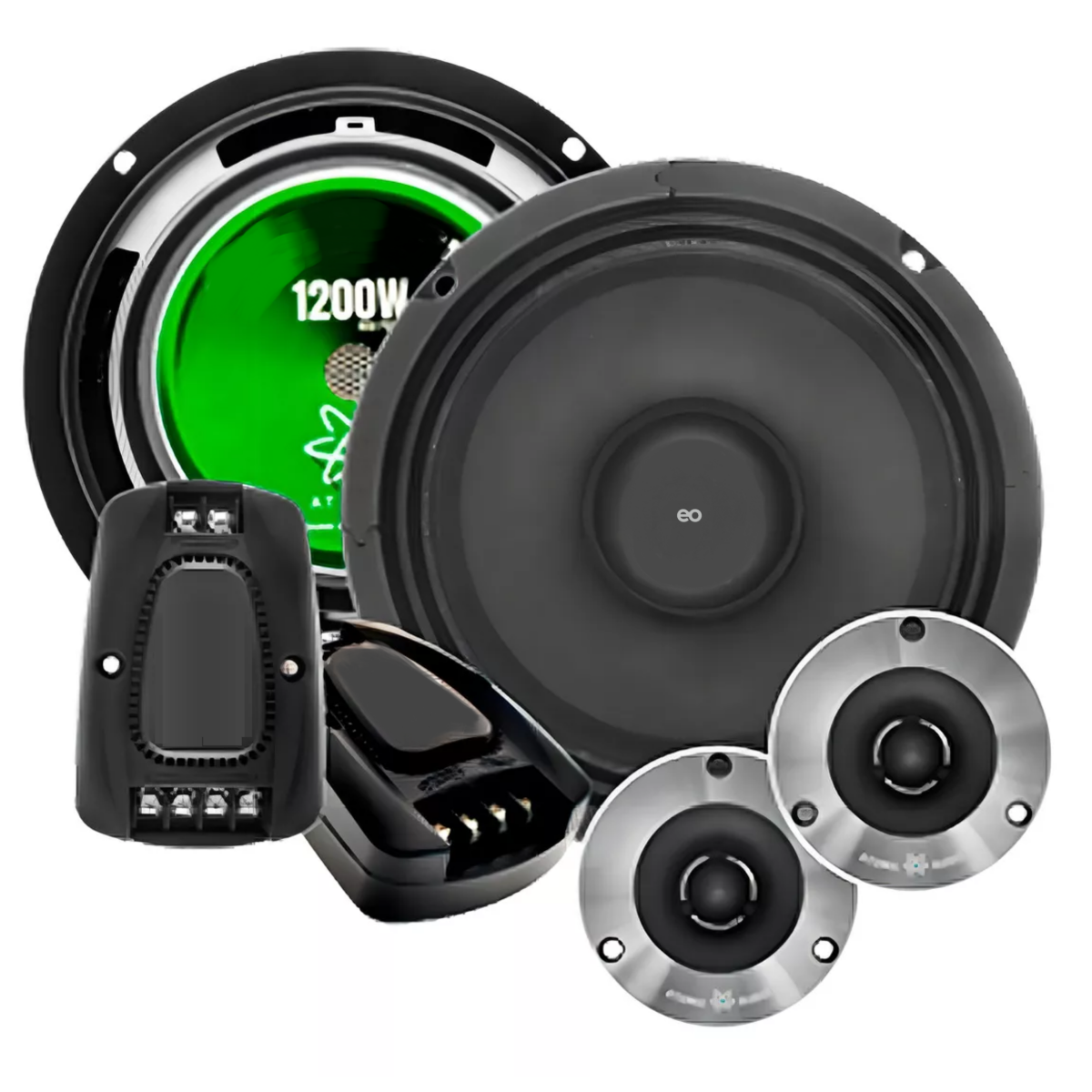 Foto 2 pulgar | Set De Medios Profesional 1200w 6.5 Eo Safe Imports Esi-16144-1 Negro