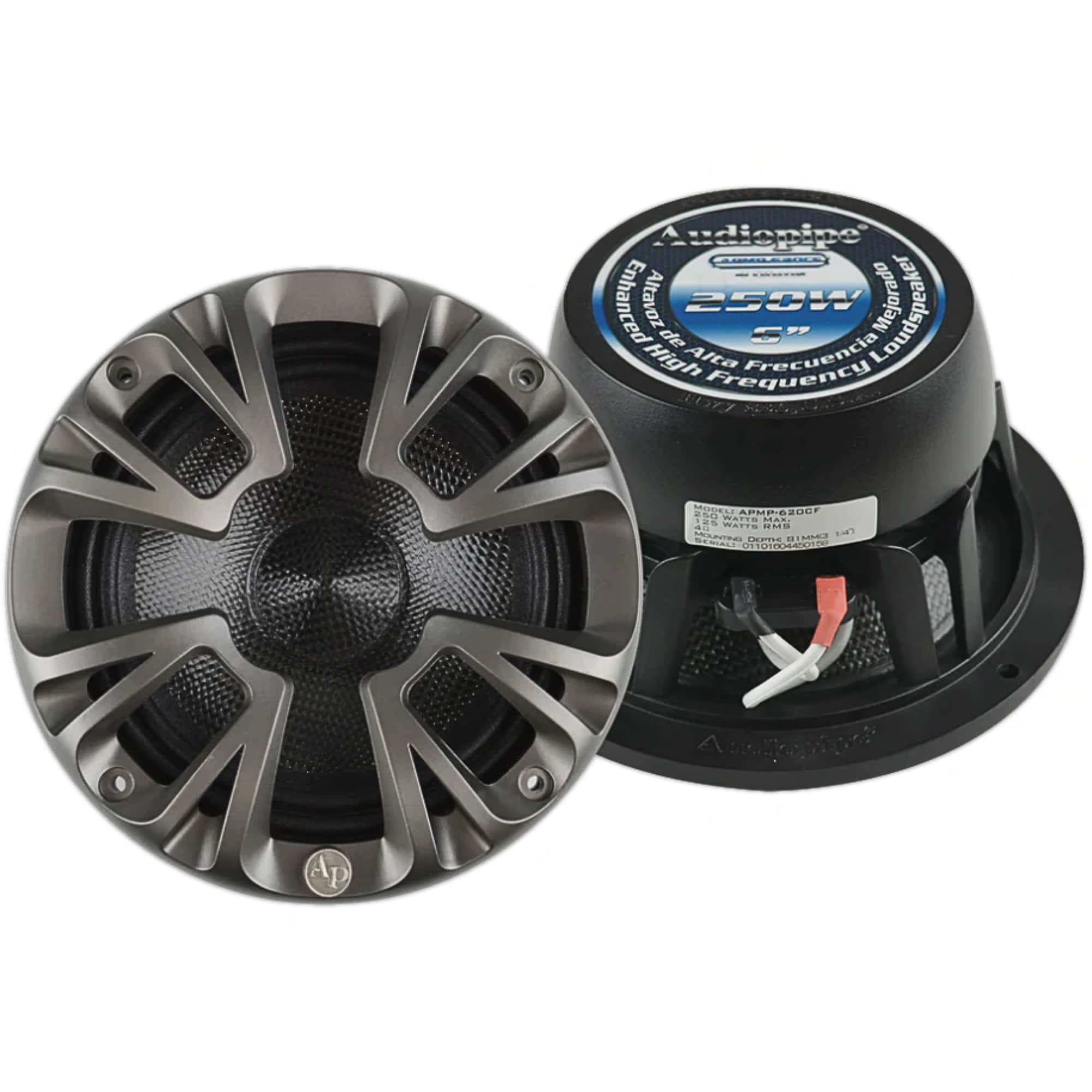 Medio Rango Audiopipe Apmp-620cf 6.5 Plg 250 Watts Marino $1,853