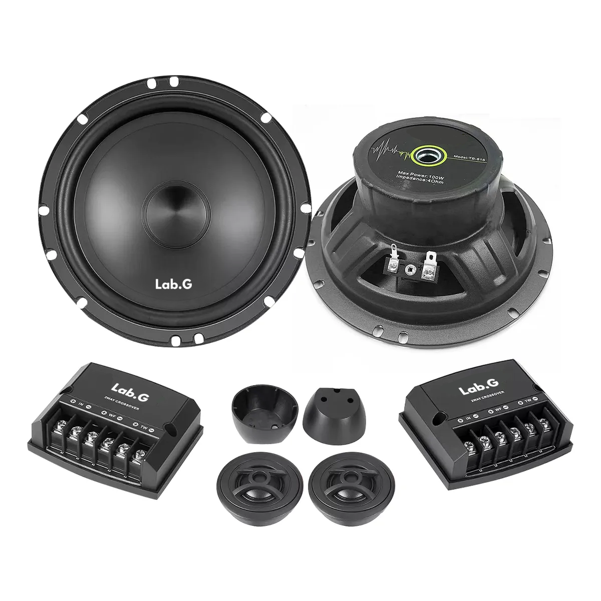 Foto 2 pulgar | Set De Medios 6.5 Pulgadas Coaxial Bocinas Para Auto Cuerno Lab.g Negro