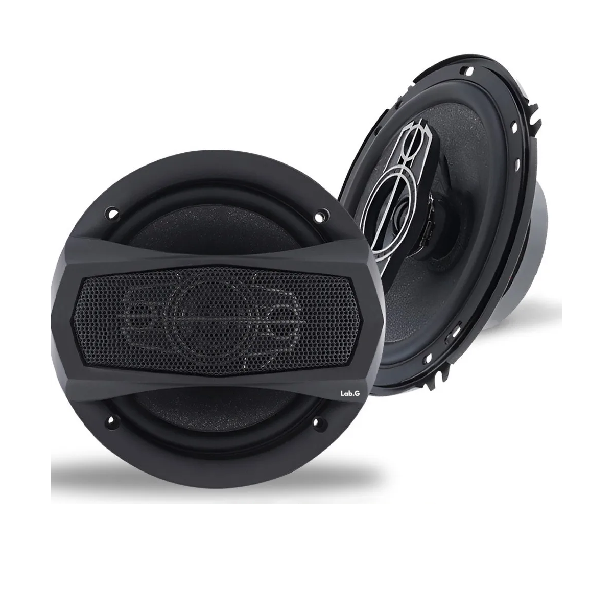 Juego De Bocinas Para Carros 4-way 6 Alta Sensibilidad 350w Lab.g Negro
