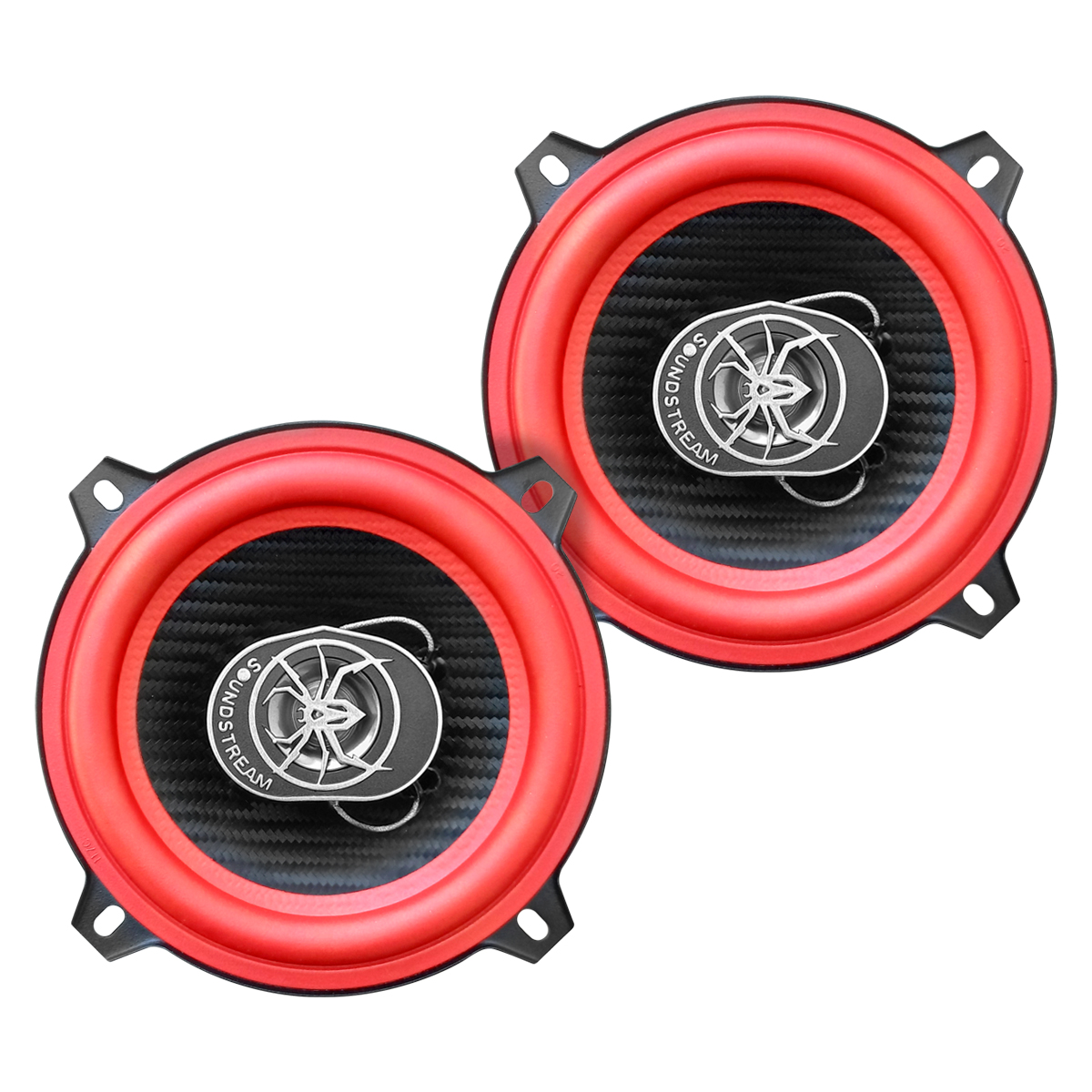 Foto 5 pulgar | Soundstream Bocinas Para Auto 5.25 Fibra Carbono 2 Vías Color Rojo