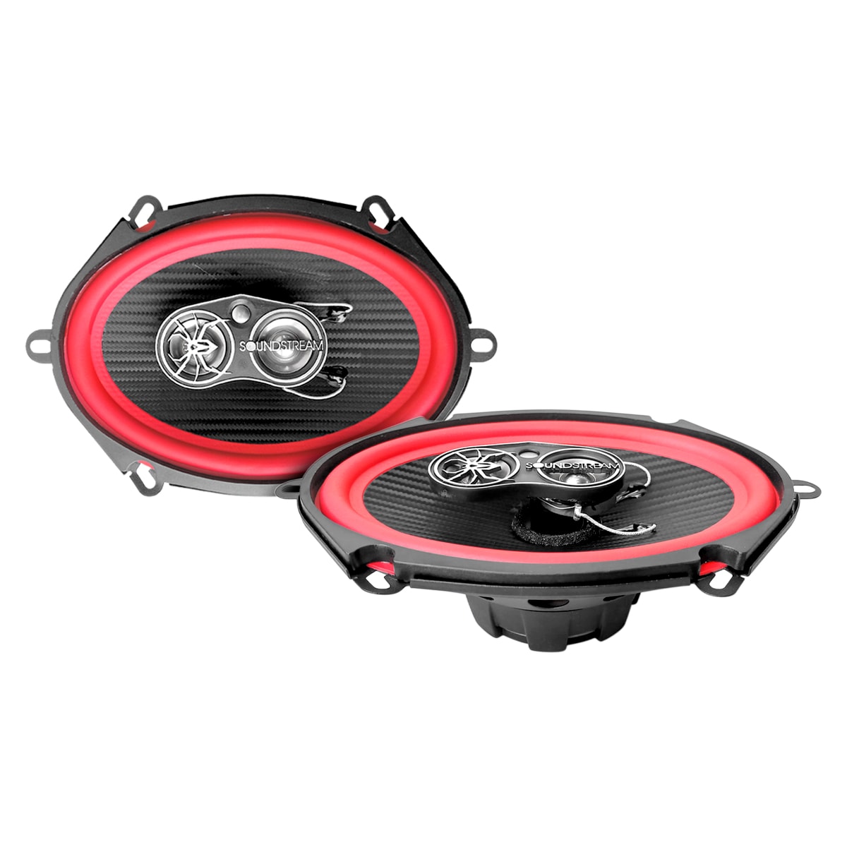 Soundstream Bocinas Para Auto 5x7 Fibra Carbono 4 Vías By Color Rojo Tarántula $495