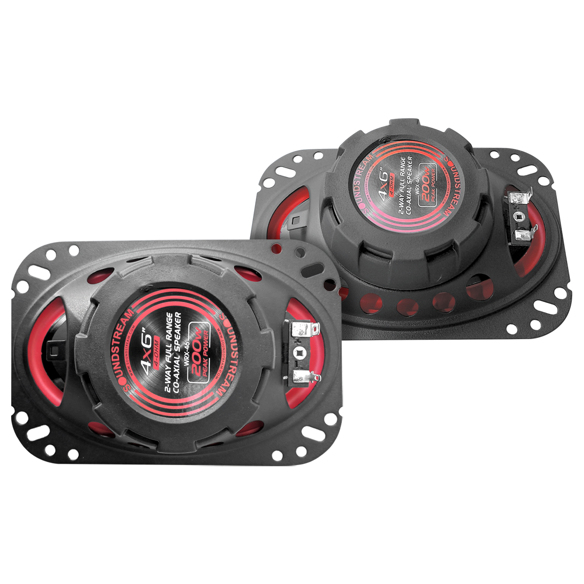 Foto 4 pulgar | Bocinas Para Auto 4x6 Fibra Carbono 2 Vías Soundstream Color Rojo