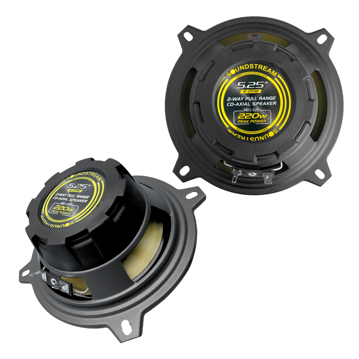 Foto 4 pulgar | Bocinas Auto 5.25 Pulg Carbono Pro Kevlar 2 Vías Soundstream Color Dorado