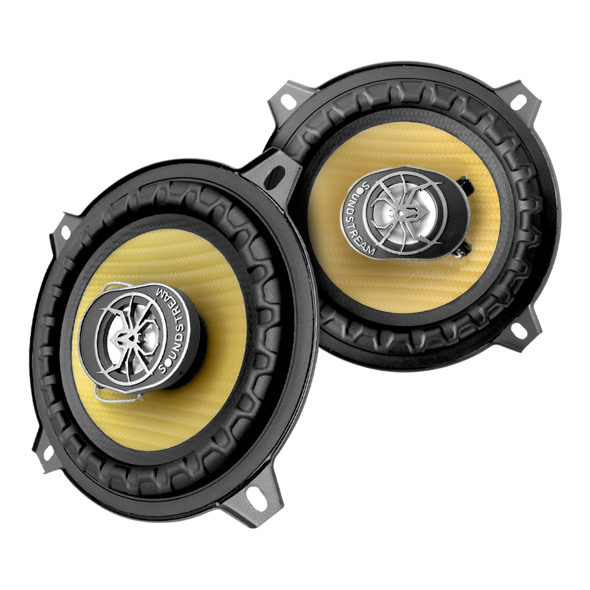 Foto 4 | Bocinas Auto 5.25 Pulg Carbono Pro Kevlar 2 Vías Soundstream Color Dorado