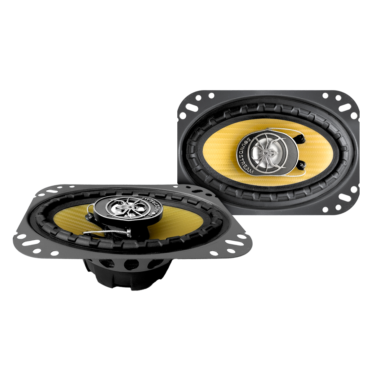 Foto 3 pulgar | Bocinas Auto 4x6 Pulg Carbono Pro Kevlar 2 Vías Soundstream Color Dorado