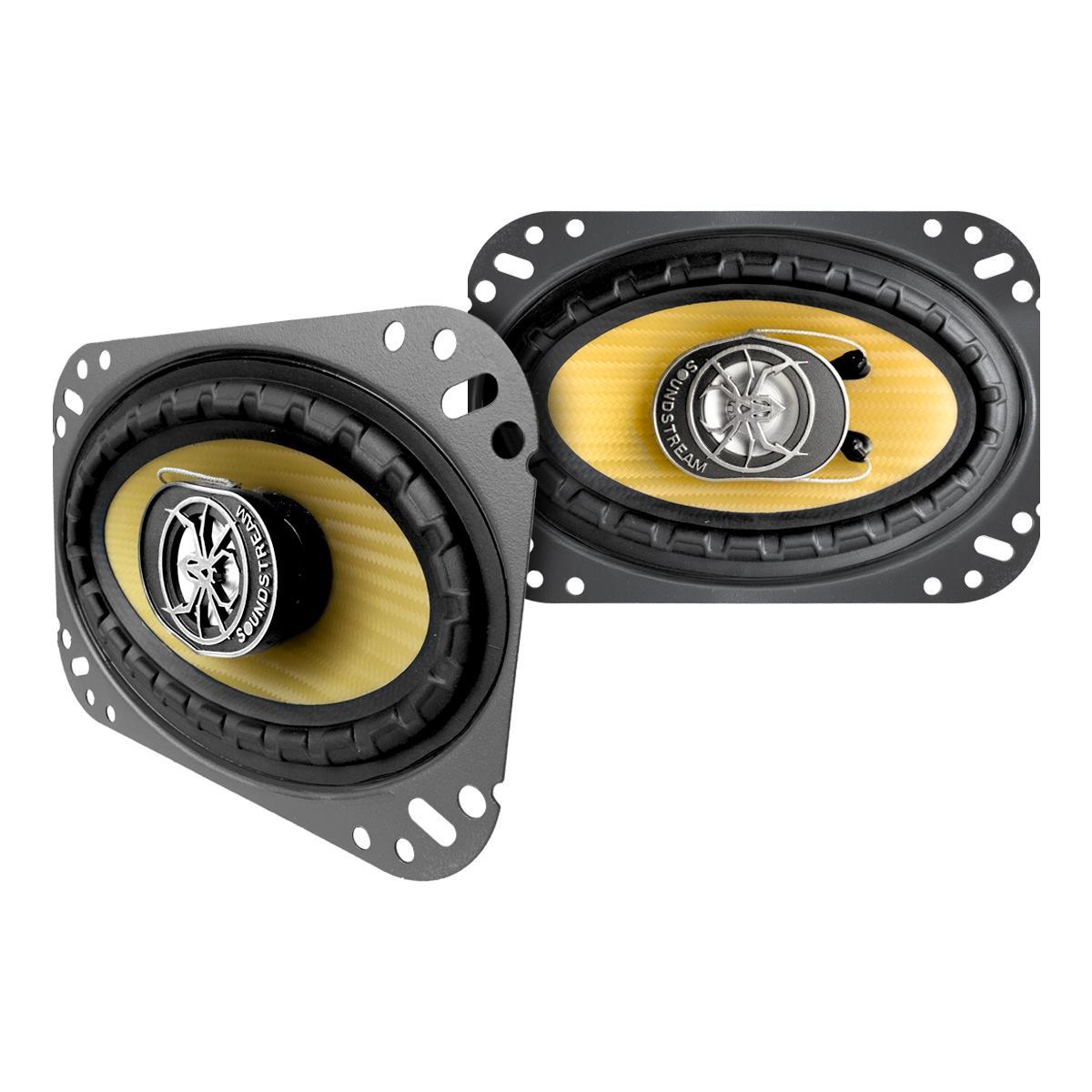 Foto 5 pulgar | Bocinas Auto 4x6 Pulg Carbono Pro Kevlar 2 Vías Soundstream Color Dorado
