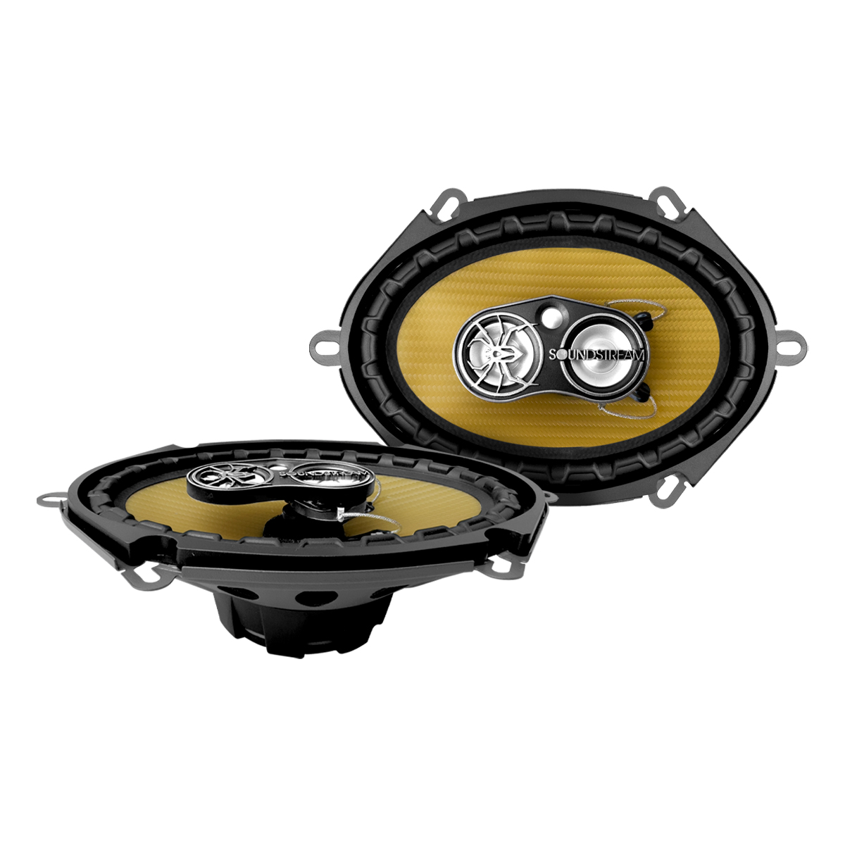Foto 3 pulgar | Soundstream Bocinas 5x7pulg 3 Vias Carbono Pro Kevlar 280w Color Dorado