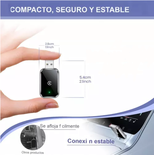Foto 3 pulgar | Adaptador Xtellar Convierte El Modo Cableado En Inalámbrico Color Negro