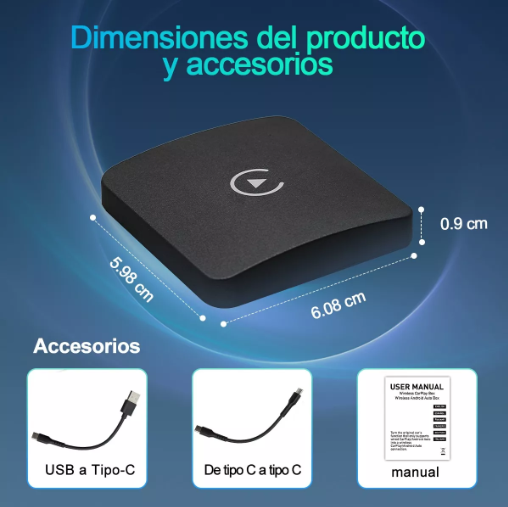 Foto 3 pulgar | Adaptador Inalámbrico Xtellar Carplay Android Auto Para Autoestéreos Color Negro