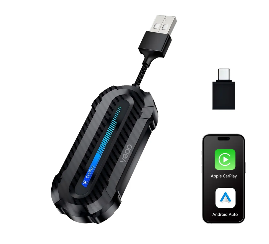 Foto 2 pulgar | Adaptador Inalámbrico Car Play, Android Auto 2en1 Para Apple