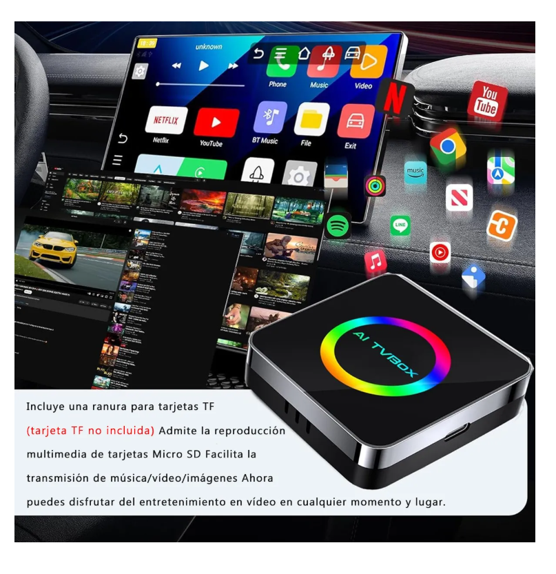 Foto 4 | Carplay Inalámbrico Adaptador Auto 3in1 Para Iphone Android