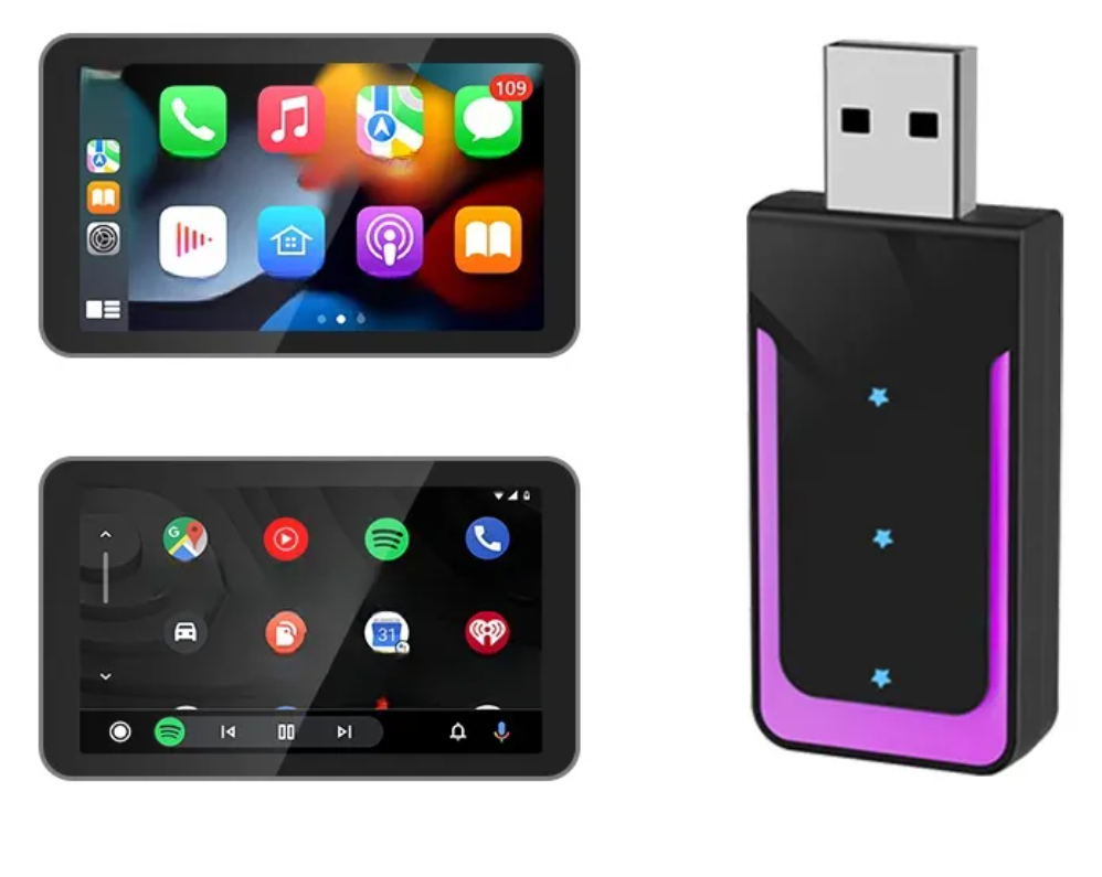 Foto 3 pulgar | Adaptador Carplay Android Auto Inalámbrico 2 En 1 Para Apple
