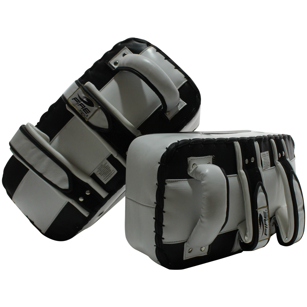 Foto 3 pulgar | Par de Thai Pads Curvos Fire Sports de Piel color Blanco/Negro