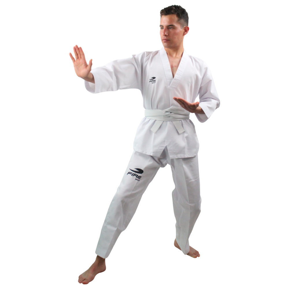 Foto 2 pulgar | Dobok Uniforme Taekwondo Fire Sports Juvenil Blanco talla 6/200