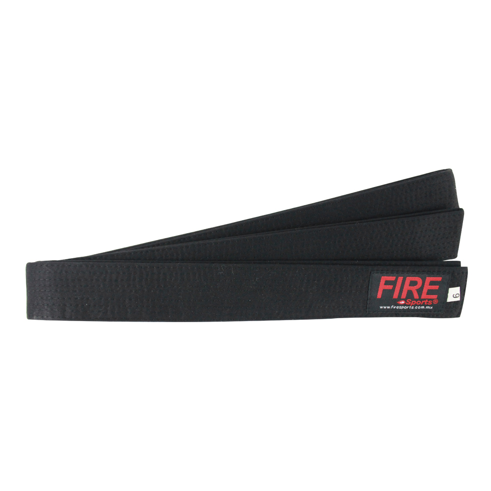 Cinta de Grado Fire Sports Judo Cinturón Deportivo No. 7 color Negro