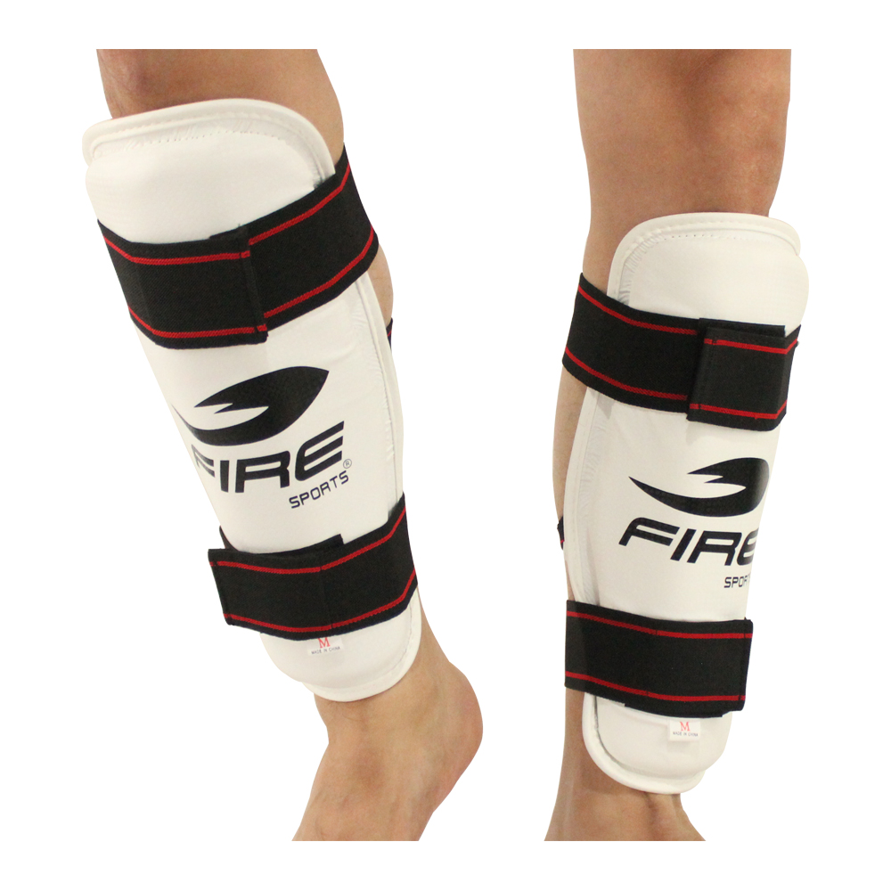 Foto 3 pulgar | Espinillera para Taekwondo Fire Sports color Blanco Talla Grande PVC