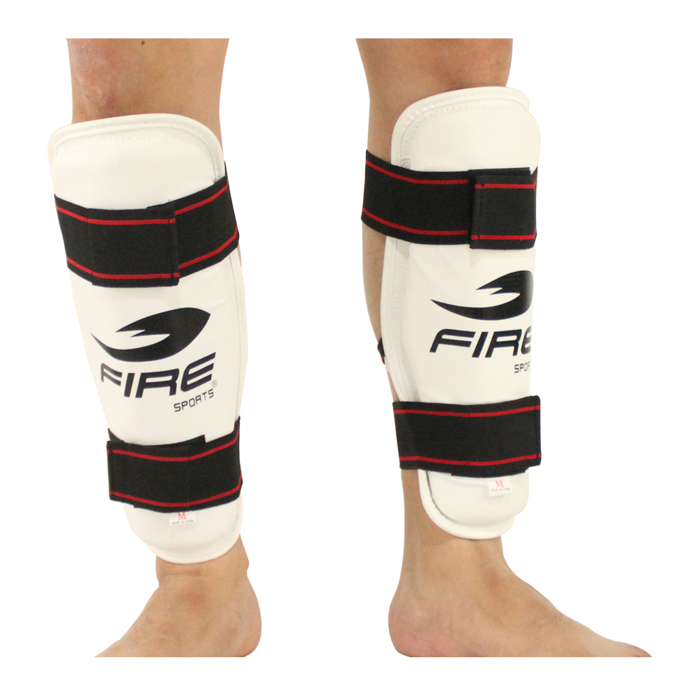 Foto 3 | Espinillera para Taekwondo Fire Sports color Blanco Talla Chica PVC