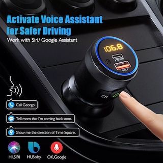 Foto 3 | Transmisor Fm Bluetooth Carga Rápida para Auto Eo Safe Imports Esi-10898 Negro
