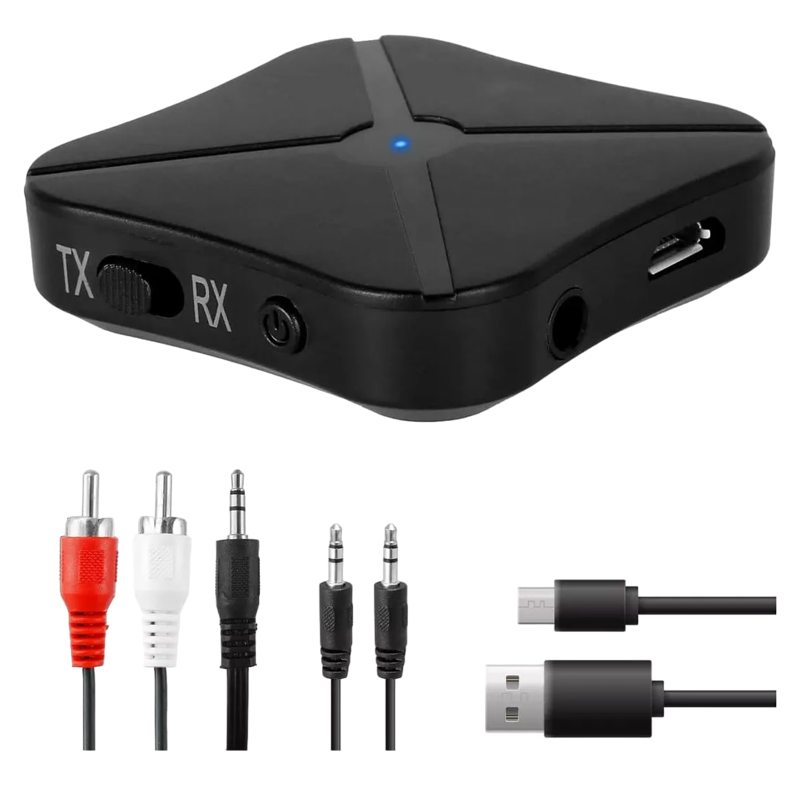 Transmisor Receptor 2 En 1 Bluetooth Audio Estéreo Negro $519