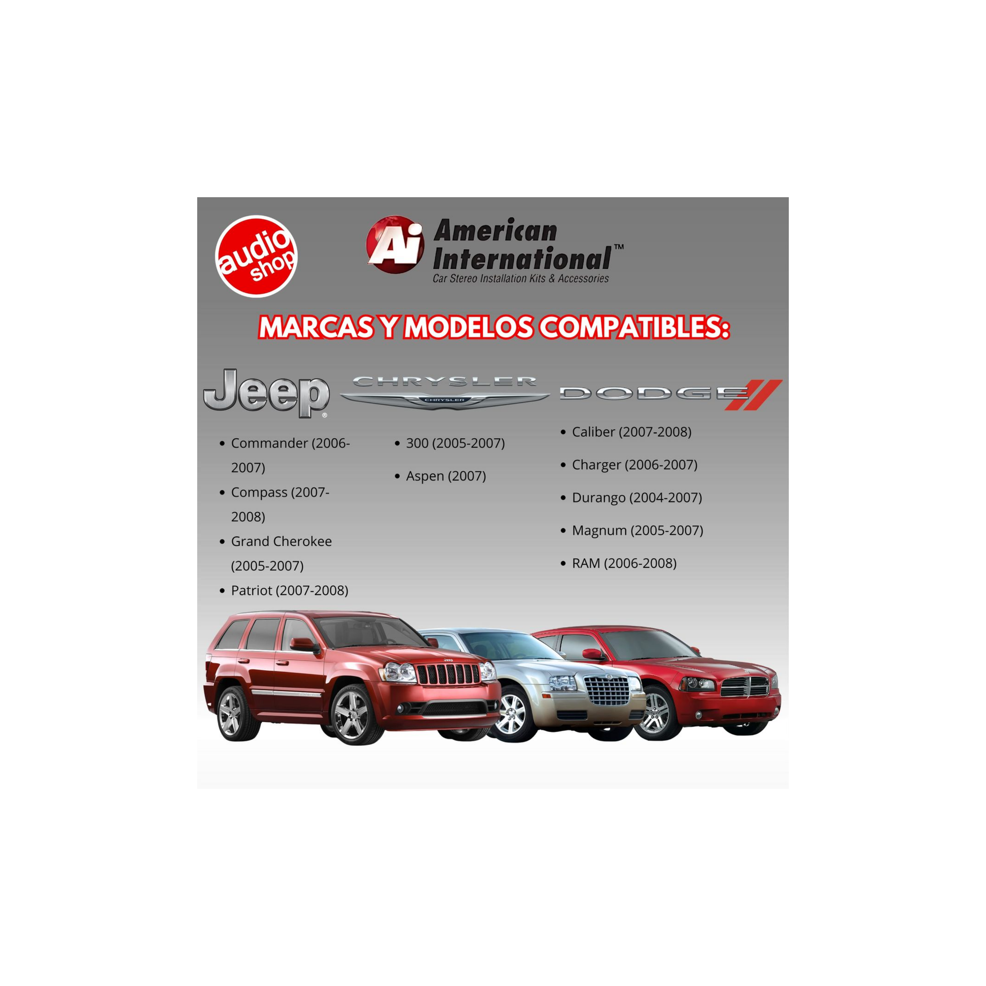Foto 7 pulgar | Frente Base Autoestéreo 2 Din Cdk650 Chrysler Dodge Jeep 2004-2008