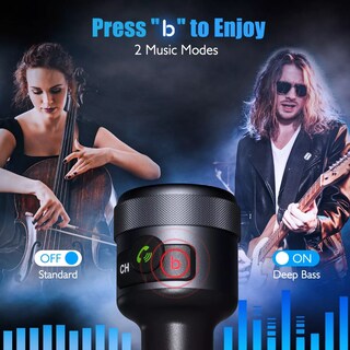 Foto 2 | Transmisor Fm Bluetooth 5 Carga Rápida Qc3 Manos Libres Auto Eo Safe Imports Esi-10898-1 Negro