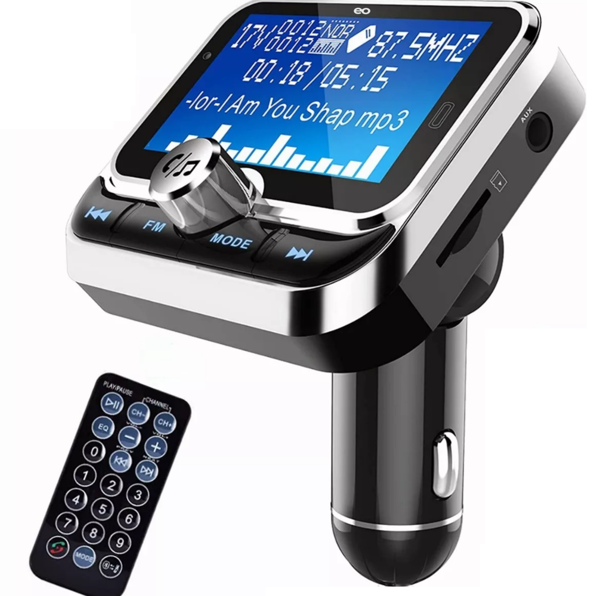 Foto 1 | Reproductor Fm Con Bluetooth Adaptador De Radio Para Auto Eo Safe Imports Esi-8574-1 Negro