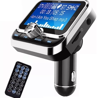 Foto 1 | Reproductor Fm Con Bluetooth Adaptador De Radio Para Auto Eo Safe Imports Esi-8574-1 Negro