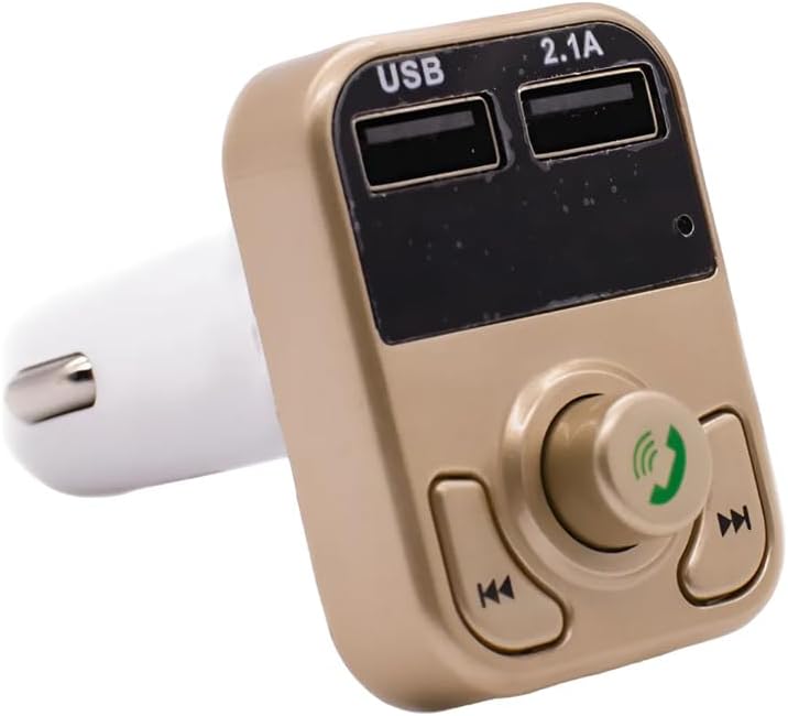 Foto 2 pulgar | Transmisor Fm Bluetooth Para Auto Qtouch Qcb-13 | Reproductor Mp3  Manos Libres  Cargador Usb 10.5w | Color Dorado