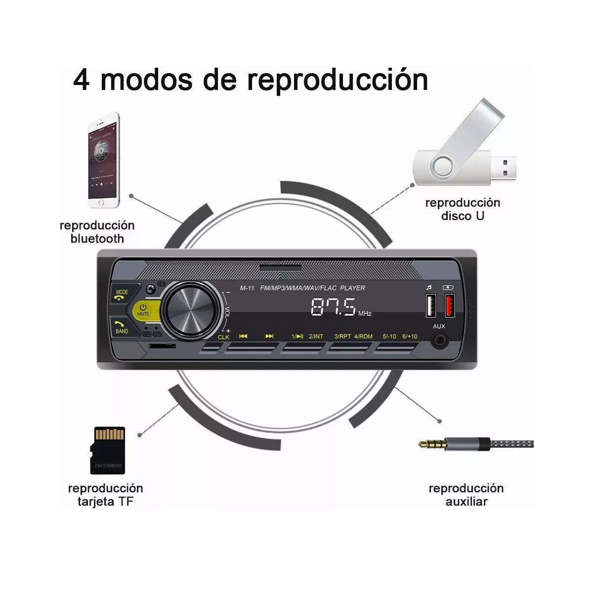 Foto 5 pulgar | Autoestéreo Eo Safe Imports Esi4793 con Bluetooth