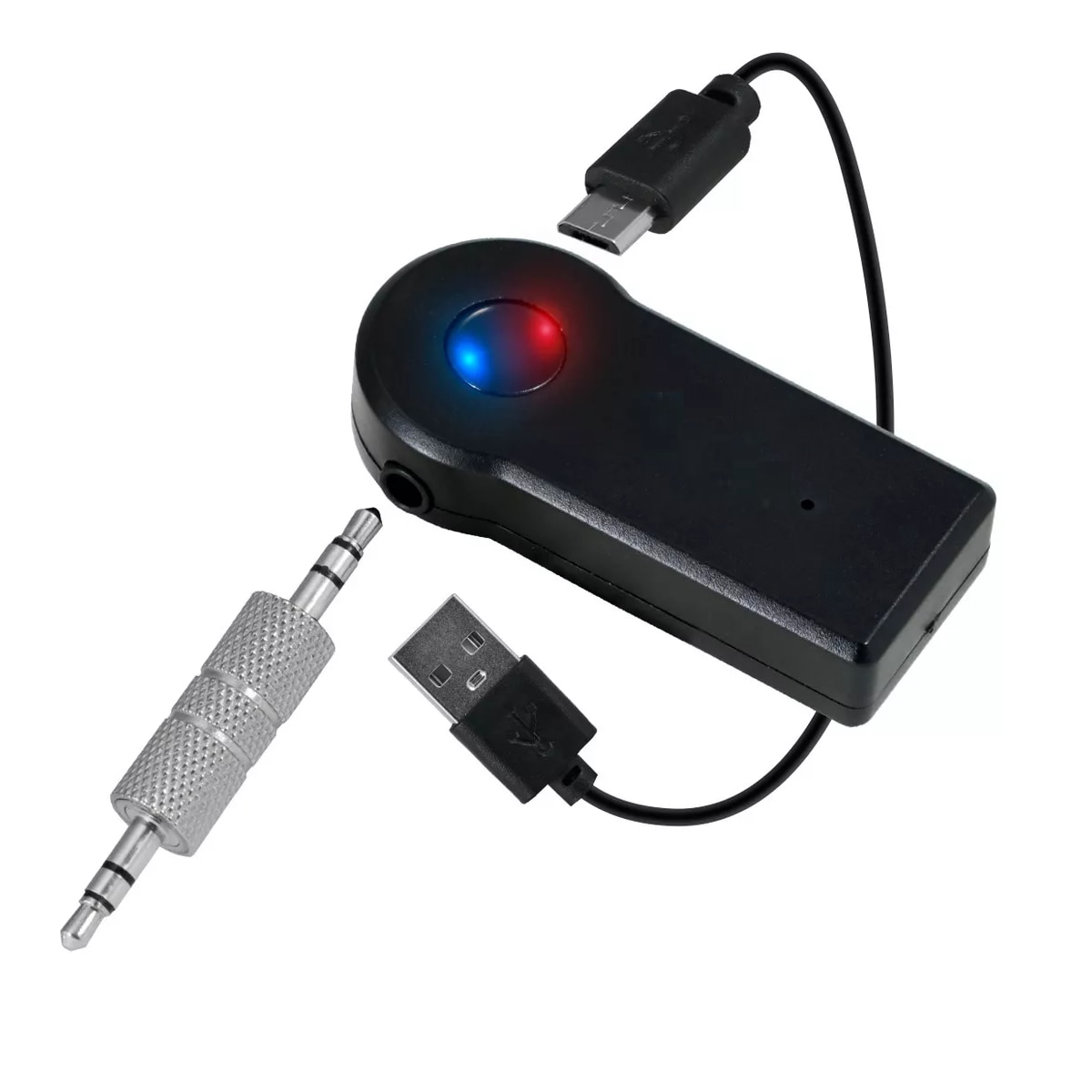 Transmisor 3 en 1 3.5mm Receptor Bluetooth Música Llamadas Eo Safe Imports Esi-12775 Negro $539