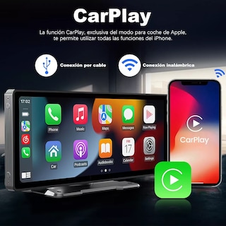 Foto 2 | Estéreo Inalámbrico Para Coche 10 Para Apple Carplay +cámara Eo Safe Imports Esi-13602 Negro