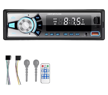 Foto 1 | Auto Estereo Coche Reproductor Mp3 Radio Con Bt Aux Usb Sd