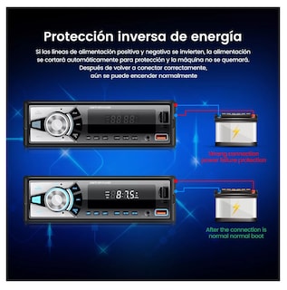 Foto 3 | Auto Estereo Coche Reproductor Mp3 Radio Con Bt Aux Usb Sd