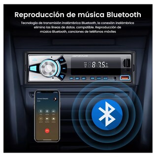 Foto 5 | Auto Estereo Coche Reproductor Mp3 Radio Con Bt Aux Usb Sd