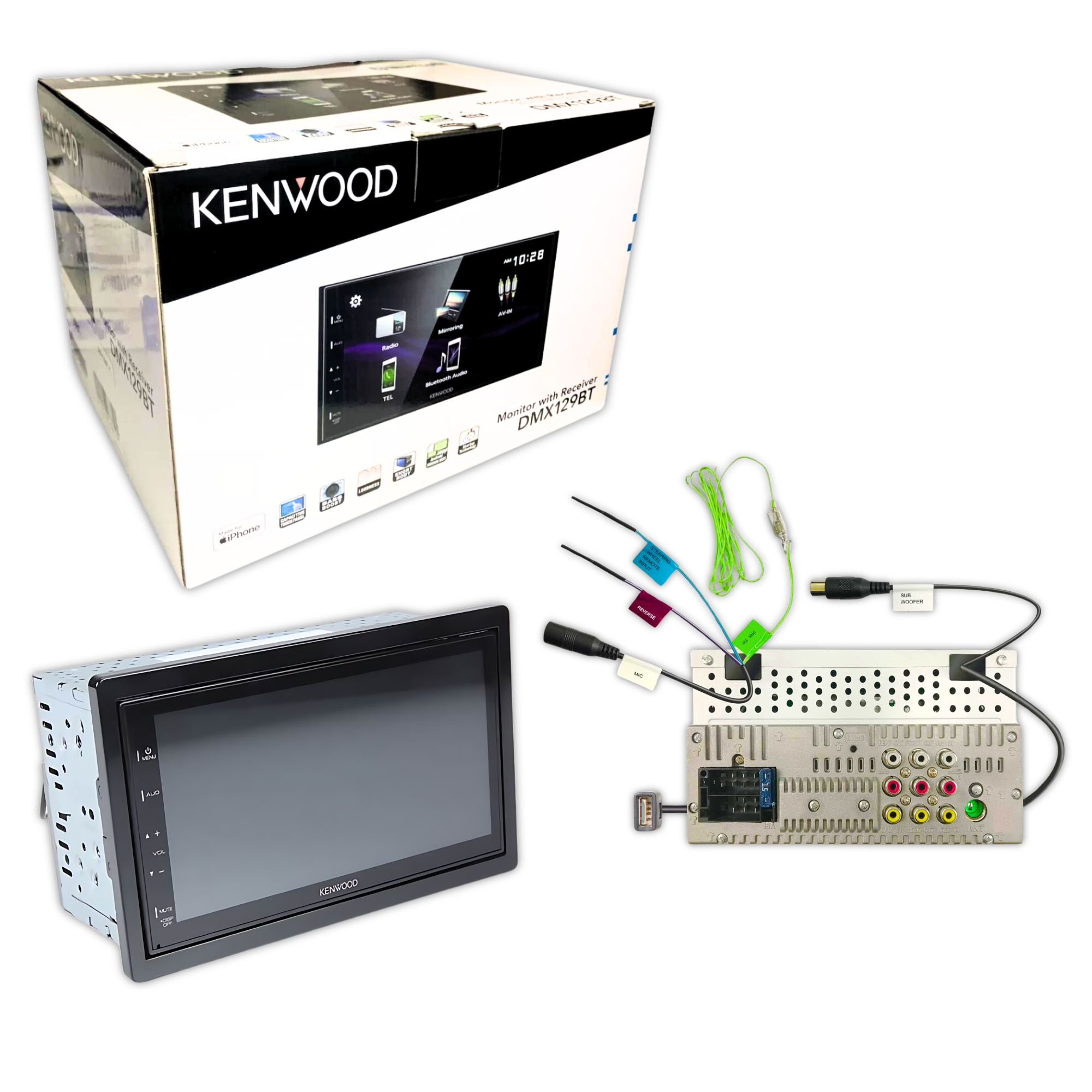 Foto 7 pulgar | Pantalla Kenwood Dmx129bt 6.8 Plg Android Iphone Mirror Link