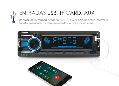 Foto 4 | Autoestéreo Carbon 323 con USB/SD/AUX Steelpro Technologies